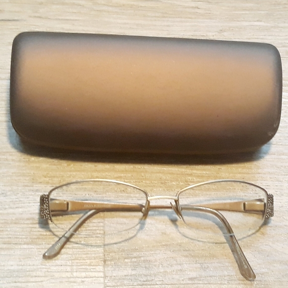 Dana Buchman Arcadia BR 53-17-138 Semi Rimless Eyeglasses Frames - Gold - Picture 3 of 15